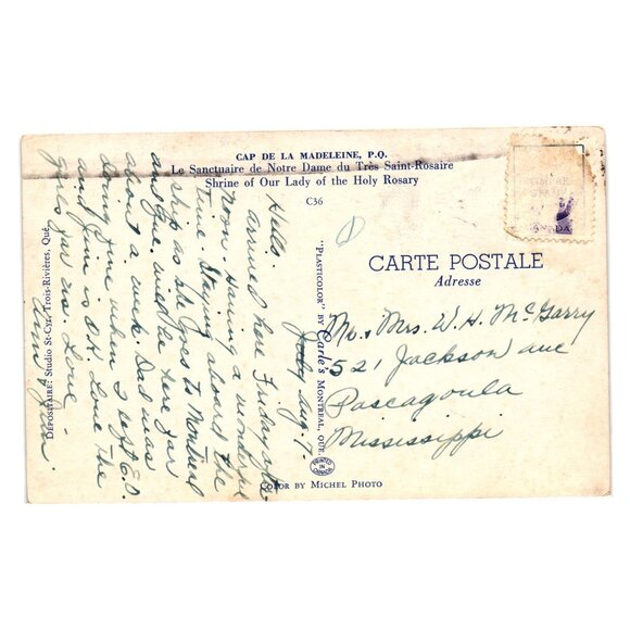 Cap De La Madeleine Postcard Shrine Of Our Lady Holy Rosary Canada Church Holy - Picture 2 of 2